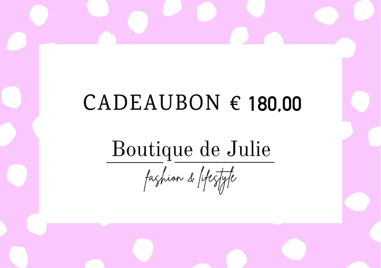 Cadeaubon €180,00