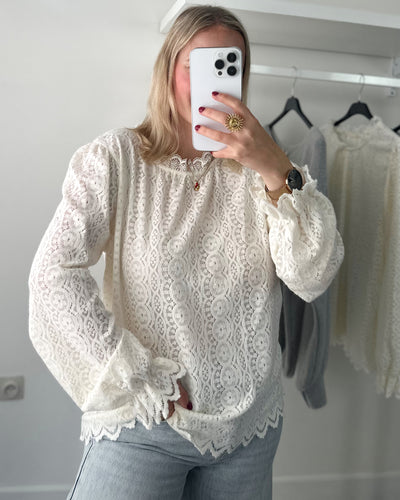 Lacy Blouse White