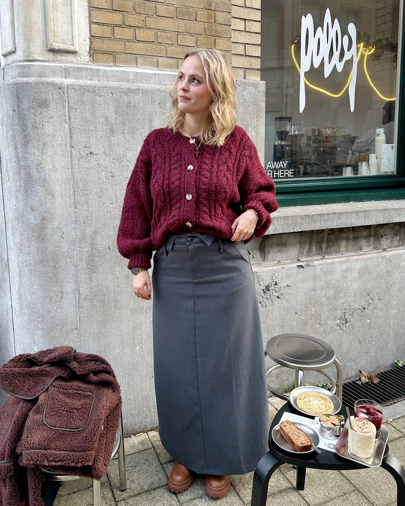 Grey Maxi Skirt