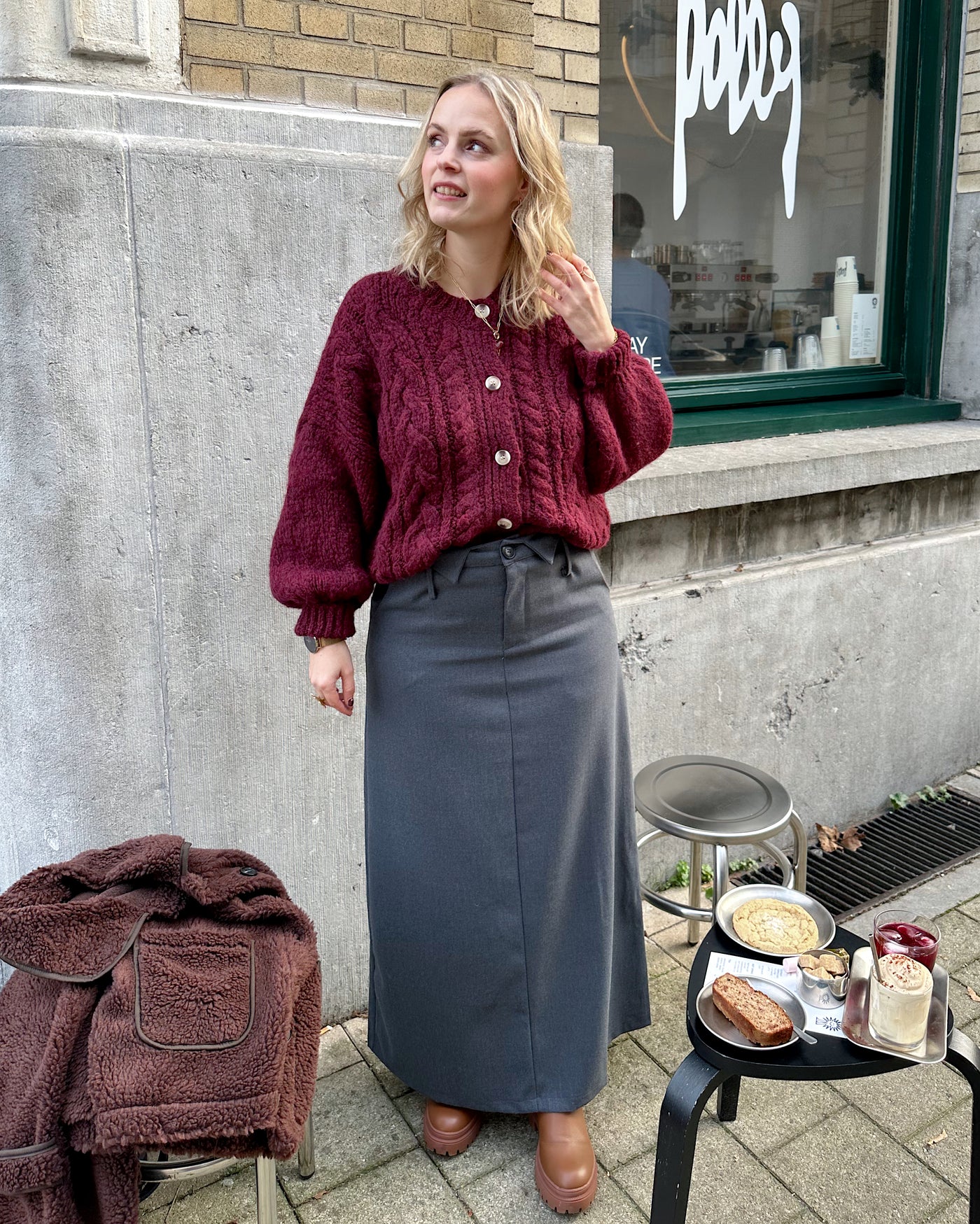 Grey Maxi Skirt