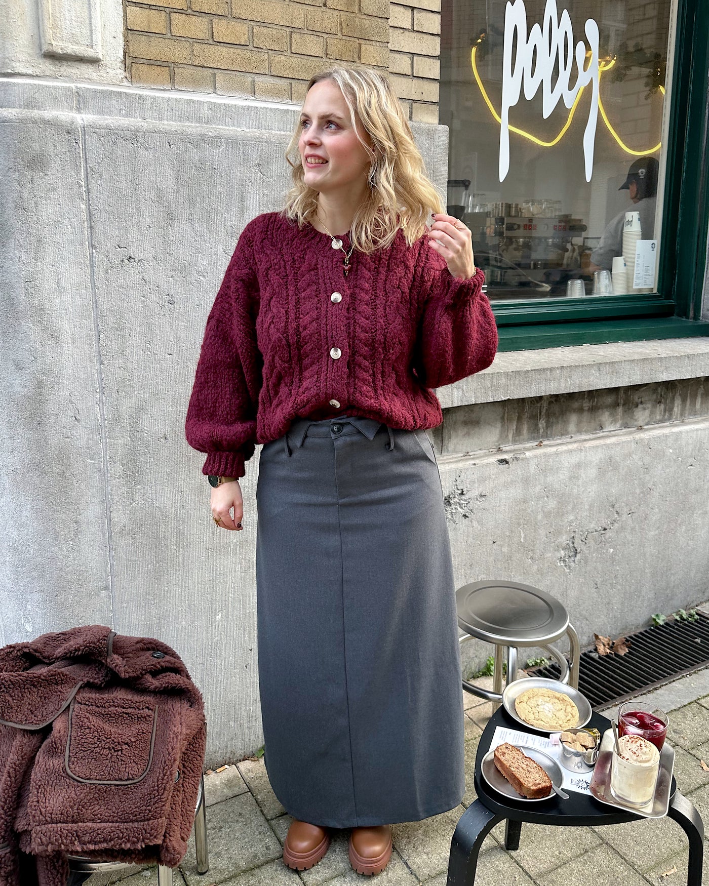 Grey Maxi Skirt