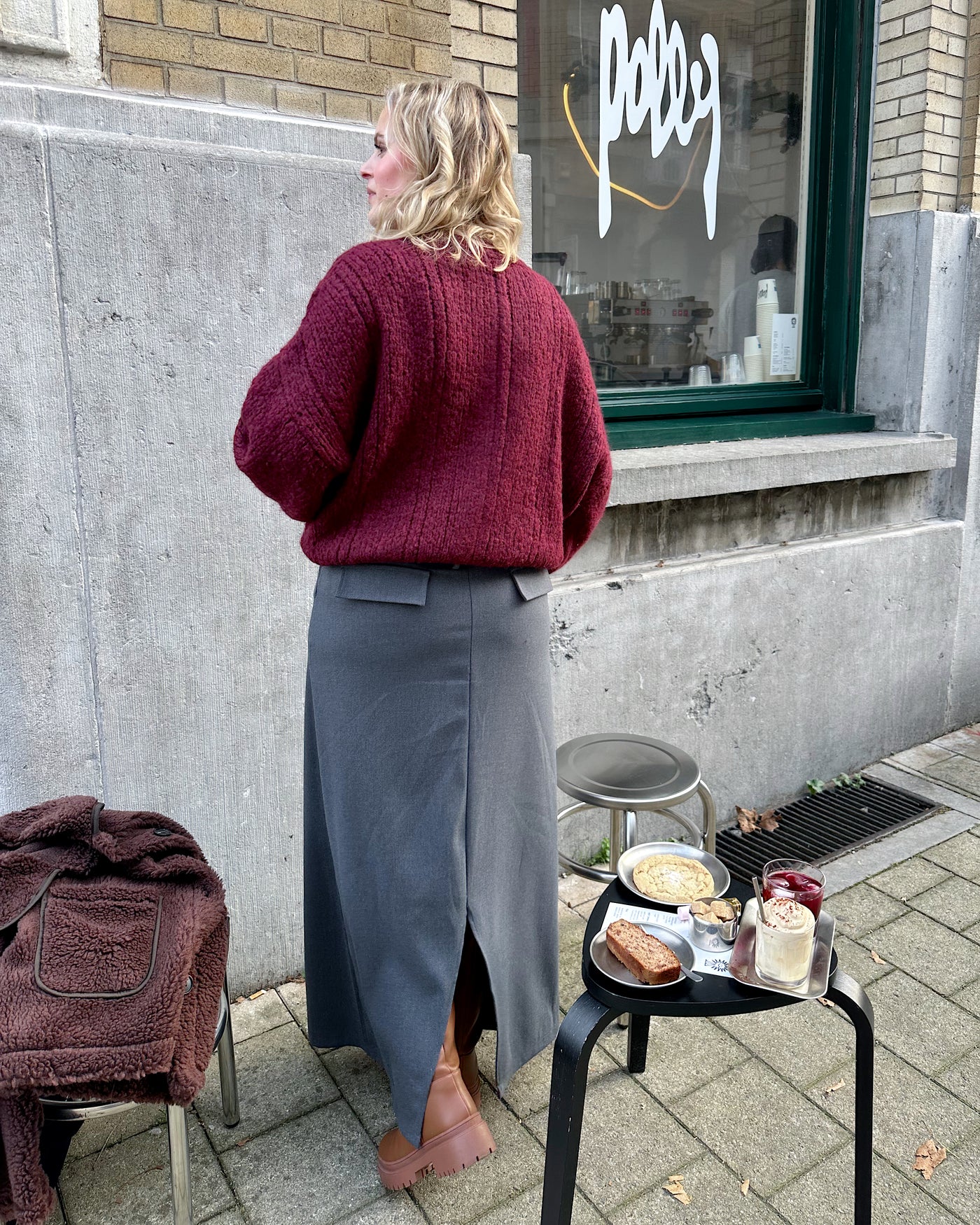 Grey Maxi Skirt