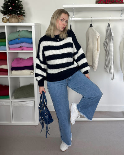 Striped Knit Navy