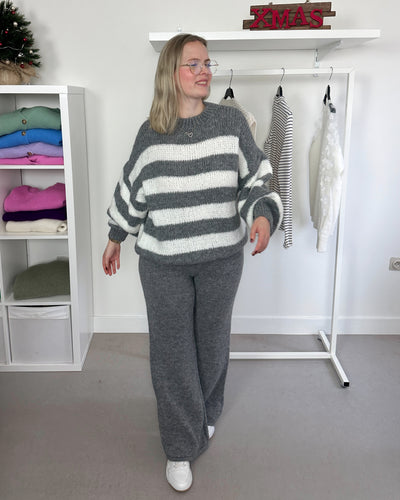 Striped Knit Grey