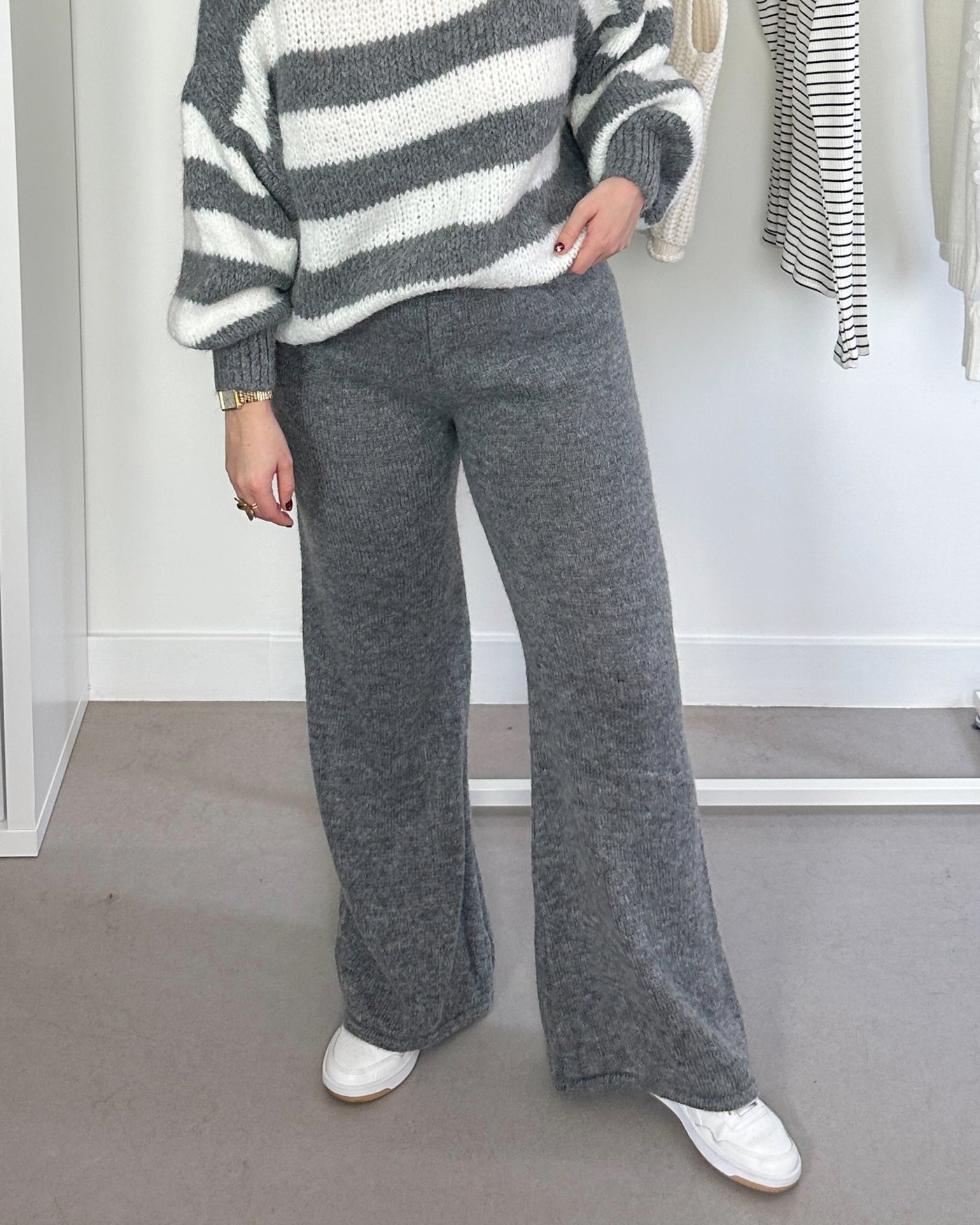 Knit Comfy Pants Grey