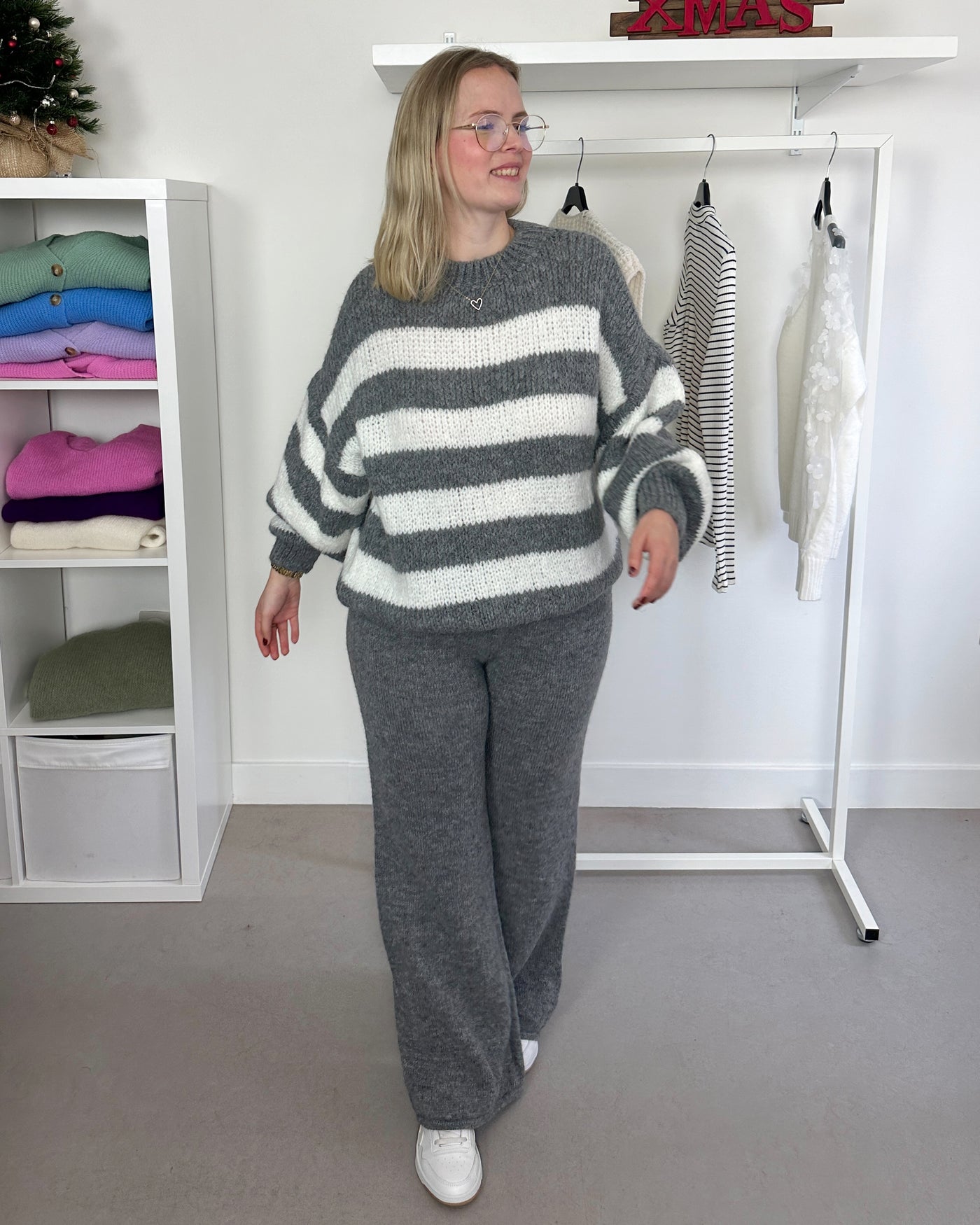 Knit Comfy Pants Grey