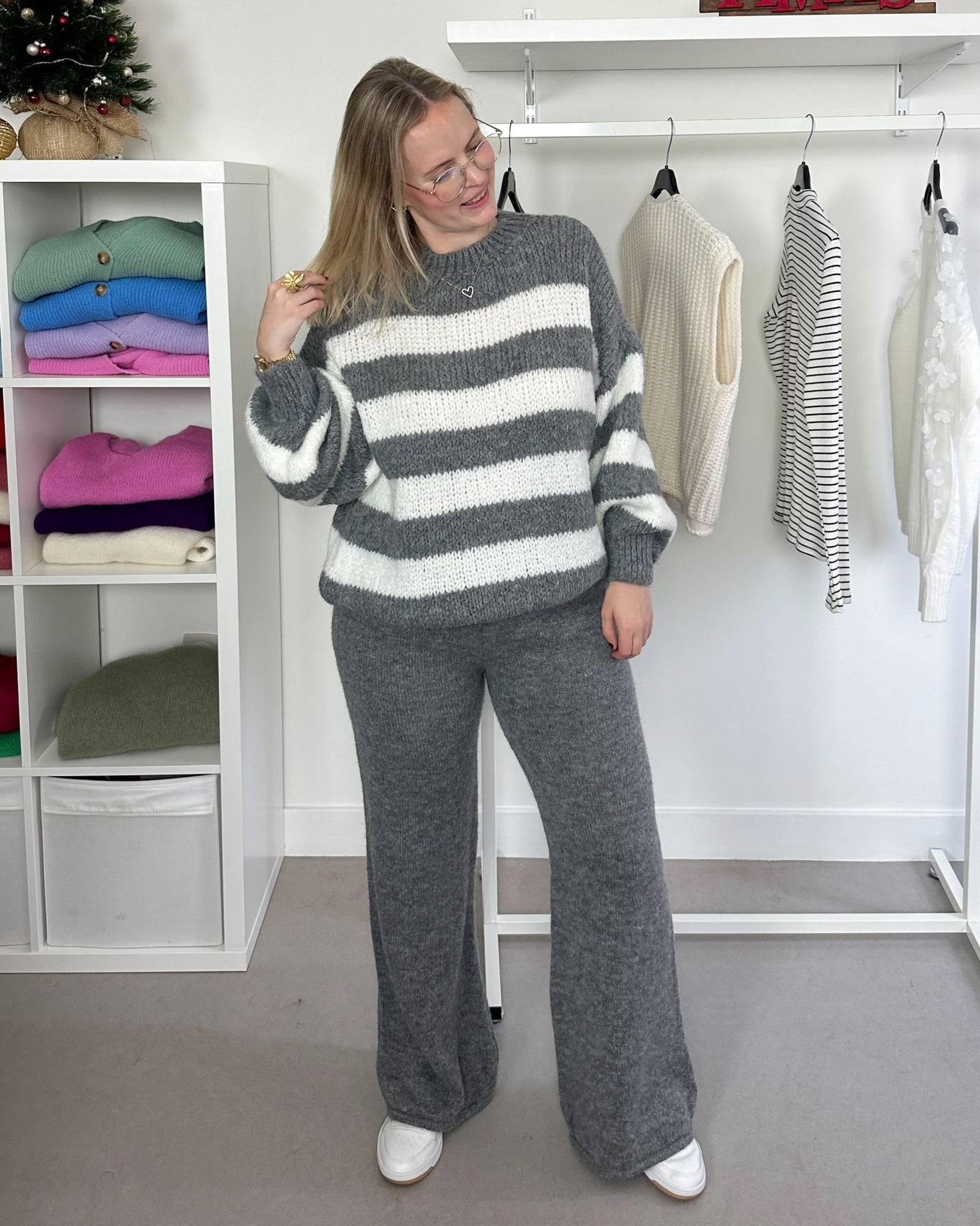 Knit Comfy Pants Grey