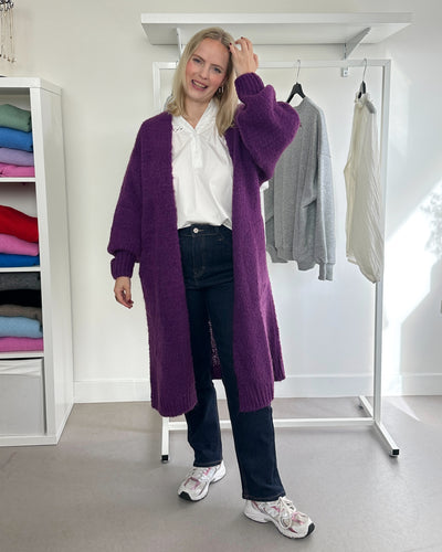 Lange cardigan Purple - long