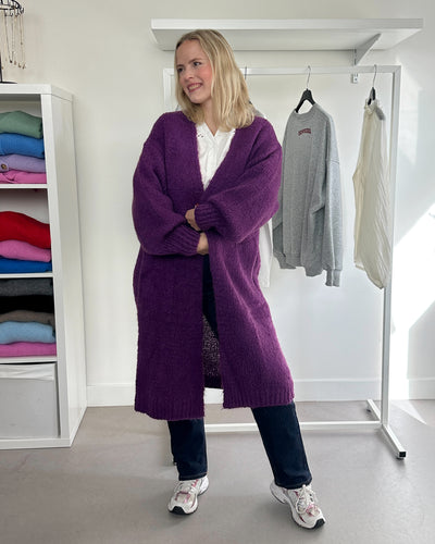 Lange cardigan Purple - long