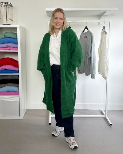 Lange cardigan Green - long