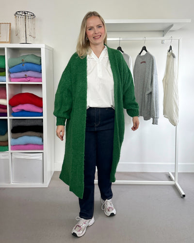 Lange cardigan Green - long