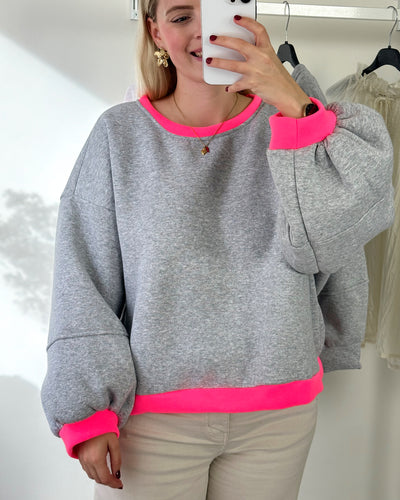 Hallie Sweater Grey Pink